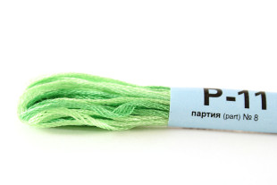 Мулине меланж Р-11 яр.зеленый-бл.зеленый